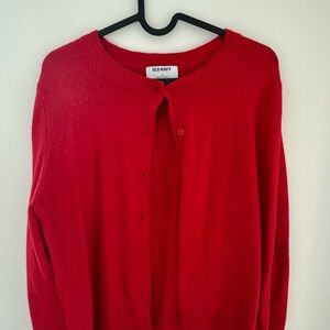 Old Navy Red Cardigan Sweater